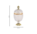 GLASS PINEAPPLE BIG VGC367L CANDY JAR (CAMELIA)